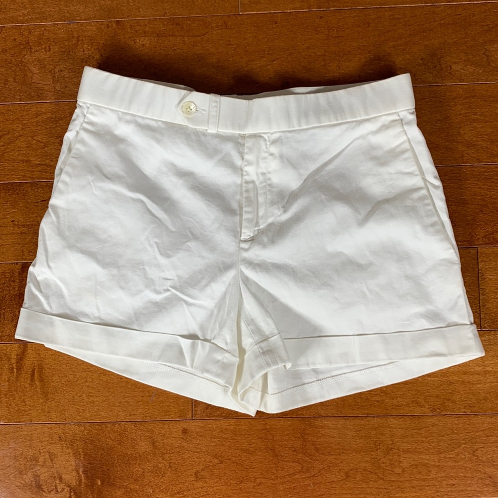 RALPH LAUREN Sport white cuff shorts